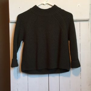 Topshop Knitted Sweater in Olive